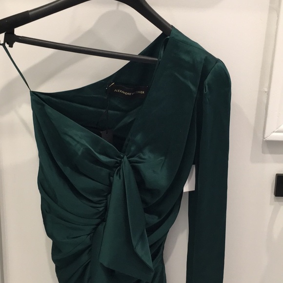Alexandre Vauthier Forest Green Silk Dress Size 34 - Picture 5 of 8